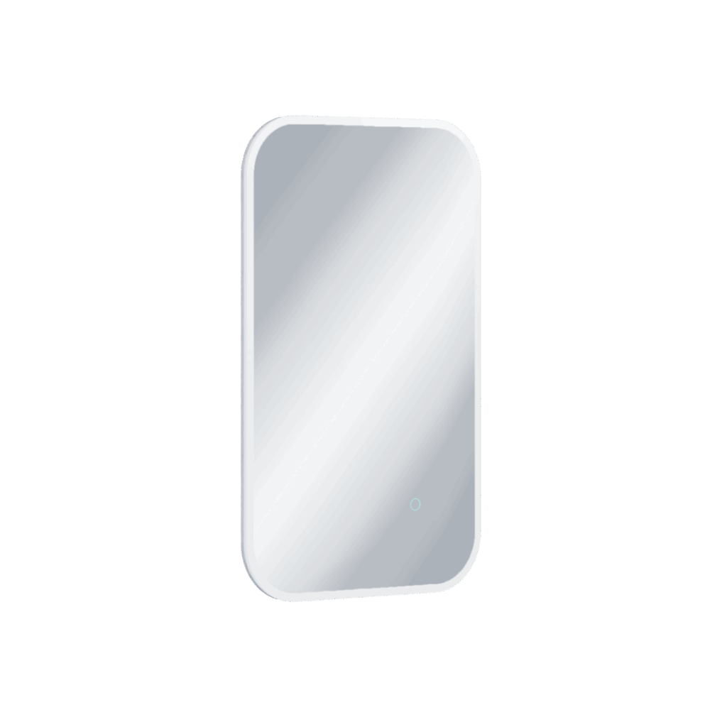 Lumiro lustro łazienkowe 80×50 cm prostokątne, oświetlenie LED mata grzewcza, rama akrylowa