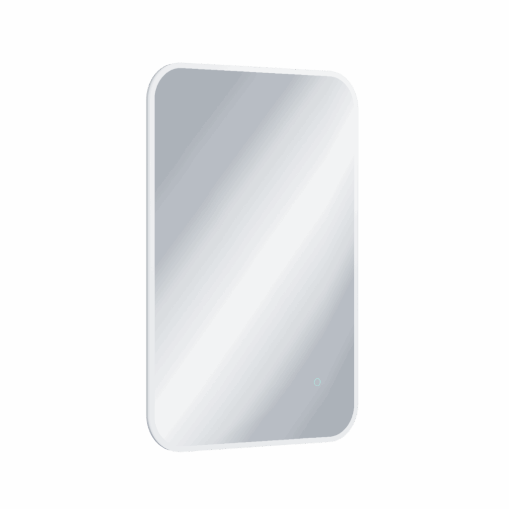 Lumiro lustro łazienkowe 100×70 cm prostokątne, oświetlenie LED mata grzewcza, rama akrylowa