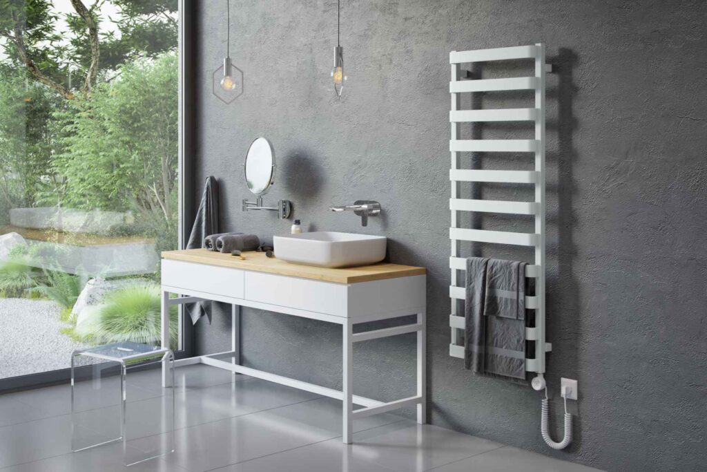 Meteor grzejnik łazienkowy 137×50 cm, biały soft