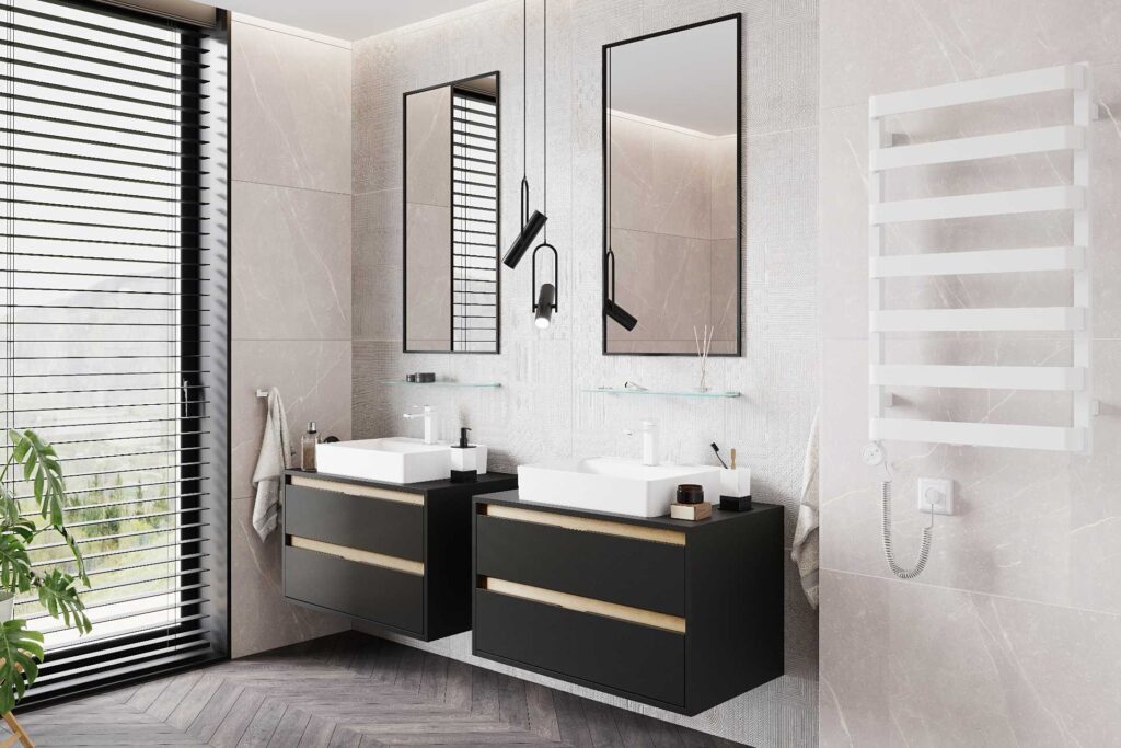 Meteor grzejnik łazienkowy 85×50 cm, biały soft