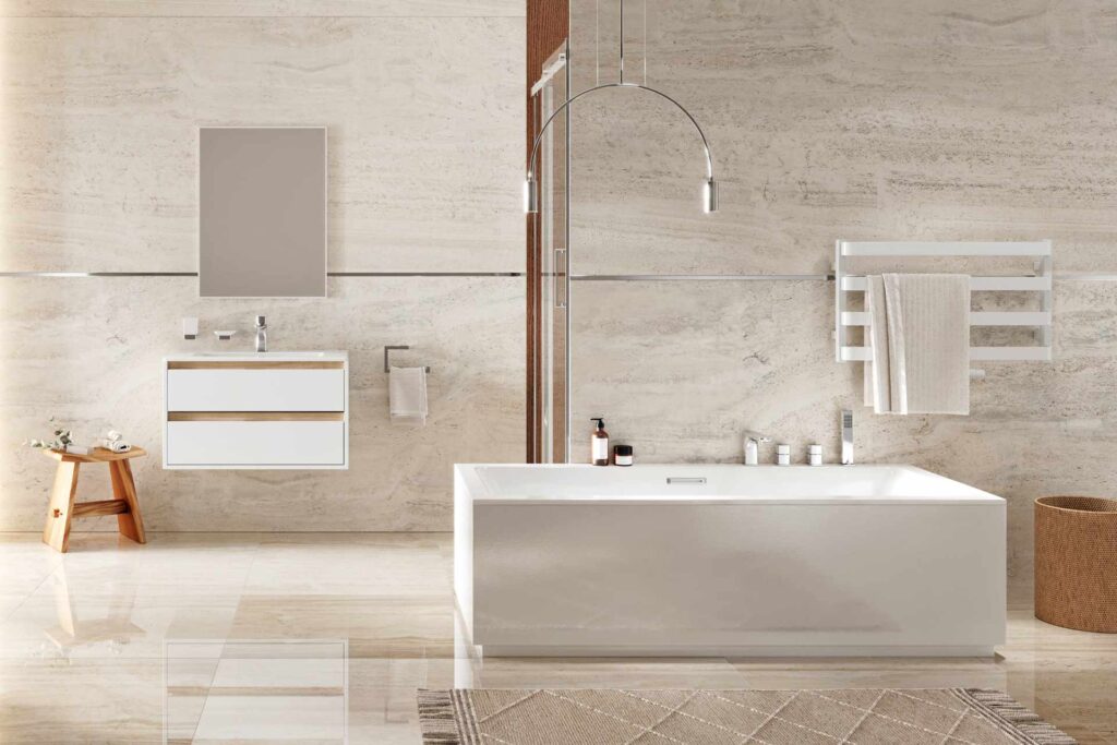 Meteor grzejnik łazienkowy wannowy 46×80 cm, biały soft