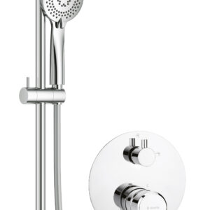 Zestaw prysznicowy podtynkowy z drążkiem – z głowicą prysznicową