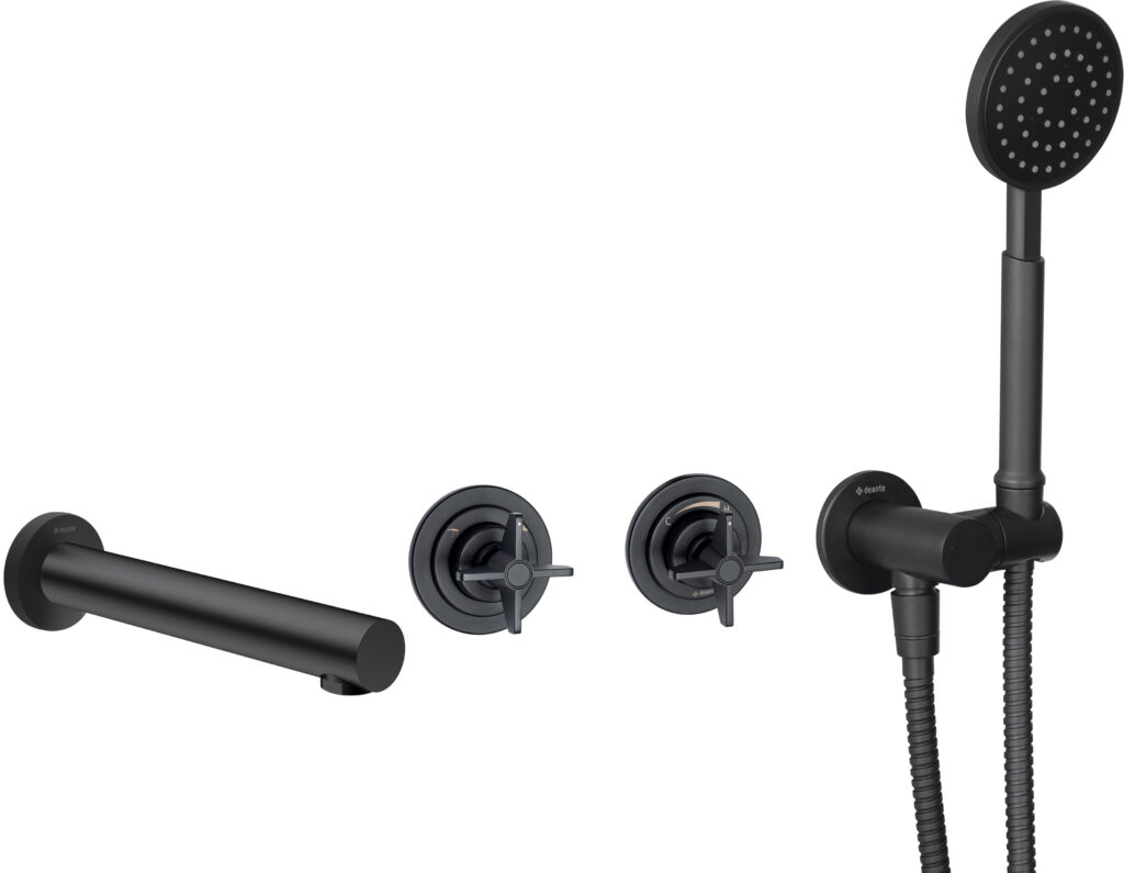 Bateria wannowa podtynkowa z zestawem prysznicowym