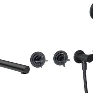 Bateria wannowa podtynkowa z zestawem prysznicowym