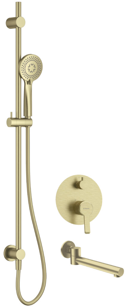 Zestaw prysznicowy podtynkowy z wylewką wannową