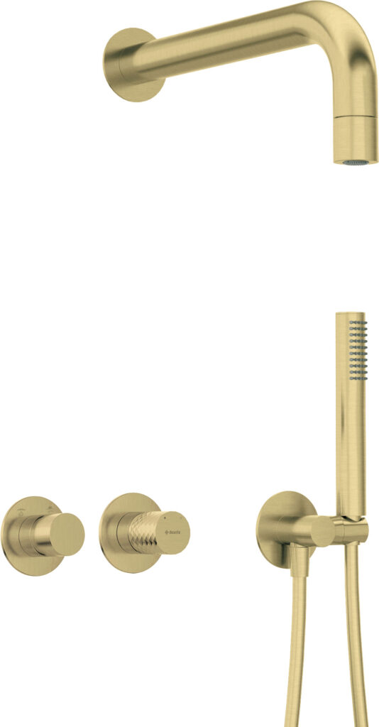 Zestaw prysznicowy podtynkowy z główką prysznicową – z baterią poziomą