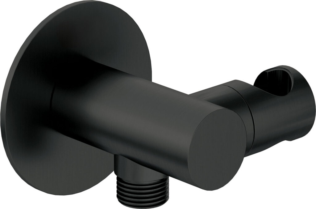 Przyłącze kątowe okrągłe z uchwytem na słuchawkę