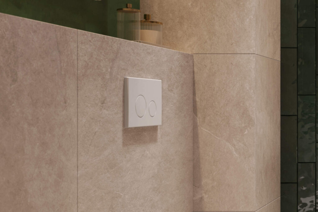 Nest przycisk spłukujący do stelaża podtynkowego WC Flaro Expert, biały połysk