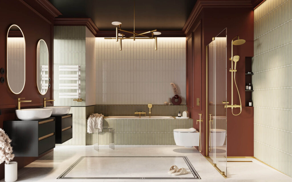 Ortigo wspornik kątowy „L”, dla rozmiarów kabiny 100-140cm, grafit szczotkowany