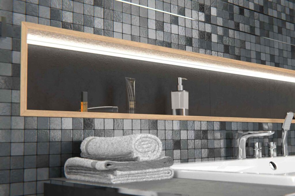 Profil PROFILED oświetleniowy z blendą 23 mm, długość 250 cm, aluminiowy, anodowany srebrny