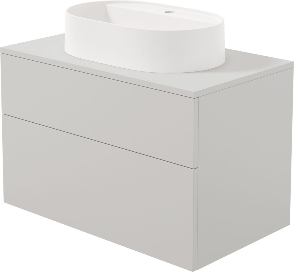 Szafka umywalkowa z umywalką granitową – 55×35 cm