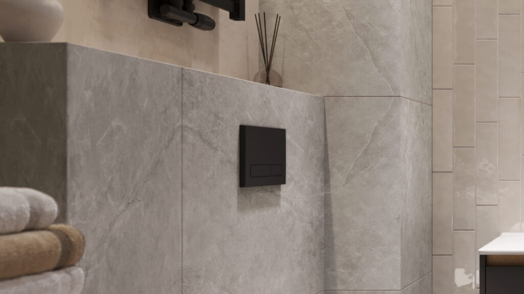 Tivo przycisk spłukujący do stelaża podtynkowego WC Flaro Expert, czarny mat