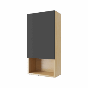 Tuto szafka wisząca wnękowa z frontem lewa 40×80 cm, dąb/szary