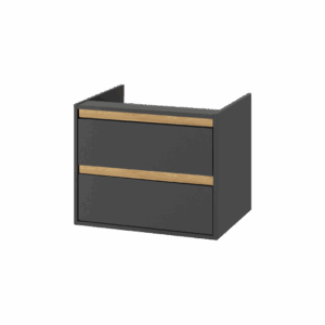 Tuto szafka wisząca 60 cm podumywalkowa 2 szuflady, szary/dąb