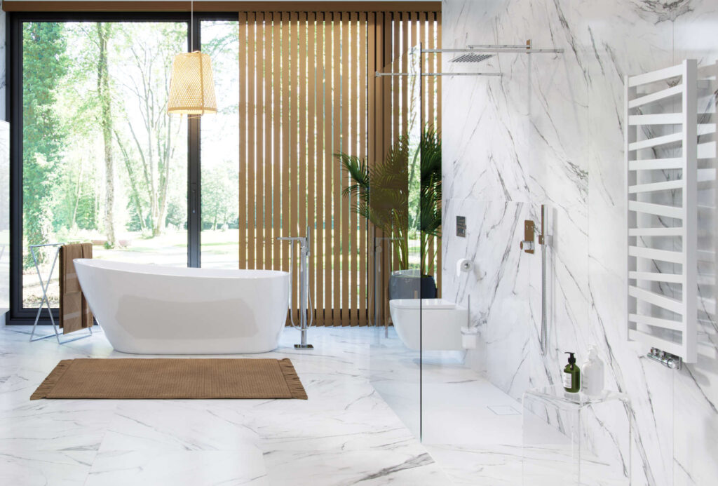 Vidoq walk-in ścianka prysznicowa prosta 120×200 cm, powłoka Clean Control, chrom