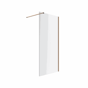 Vidoq walk-in ścianka prysznicowa prosta 120×200 cm, powłoka Clean Control, miedziany szczotkowany
