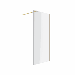 Vidoq walk-in ścianka prysznicowa prosta 90×200 cm, powłoka Clean Control, złoty szczotkowany