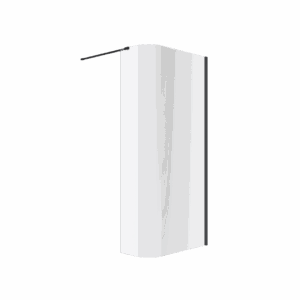 Vidoq walk-in ścianka prysznicowa gięta 83×200 cm, powłoka Clean Control, czarny mat