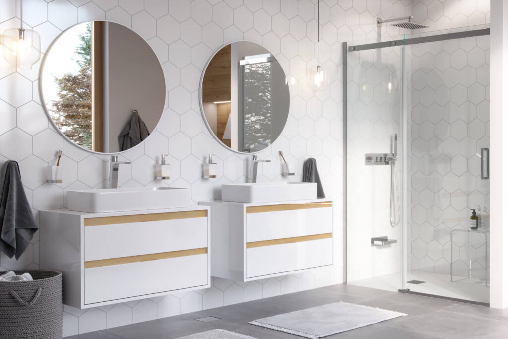 Virro lustro łazienkowe 60 cm okrągłe, biały mat