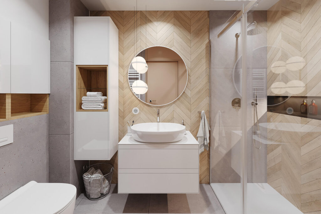 Virro lustro łazienkowe 60 cm okrągłe, biały mat