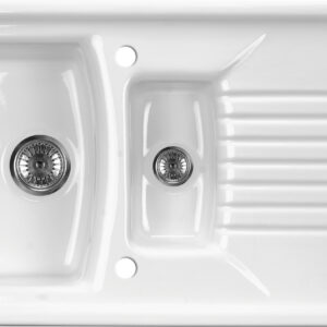 Zlewozmywak ceramiczny 1.5-komorowy z ociekaczem