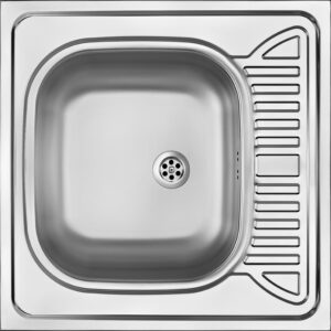 Zlewozmywak stalowy 1-komorowy z ociekaczem – nakładany