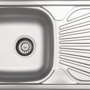 Zlewozmywak stalowy 1-komorowy z ociekaczem – odpływ 3.5″