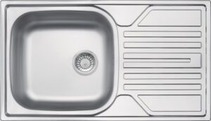 Zlewozmywak stalowy 1-komorowy z ociekaczem – odpływ 3.5″