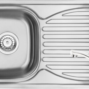 Zlewozmywak stalowy z baterią 1-komorowy z ociekaczem