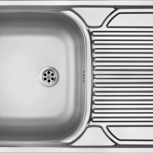 Zlewozmywak stalowy 1-komorowy z ociekaczem – nakładany