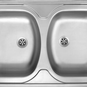 Zlewozmywak stalowy 2-komorowy – nakładany