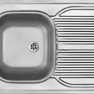 Zlewozmywak stalowy 1-komorowy z ociekaczem – nakładany