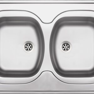 Zlewozmywak stalowy 2-komorowy – nakładany
