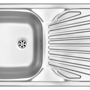 Zlewozmywak stalowy 1-komorowy z ociekaczem