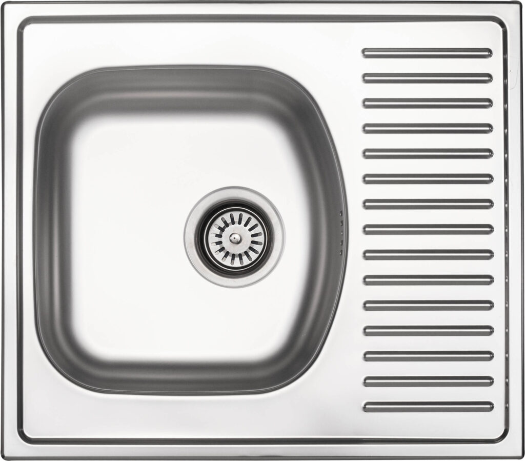 Zlewozmywak stalowy 1-komorowy z ociekaczem