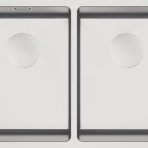 Zlewozmywak stalowy 2-komorowy podwieszany