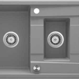 Zlewozmywak granitowy 1.5-komorowy z ociekaczem