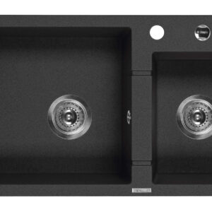 Zlewozmywak granitowy 2-komorowy – Space-Saver