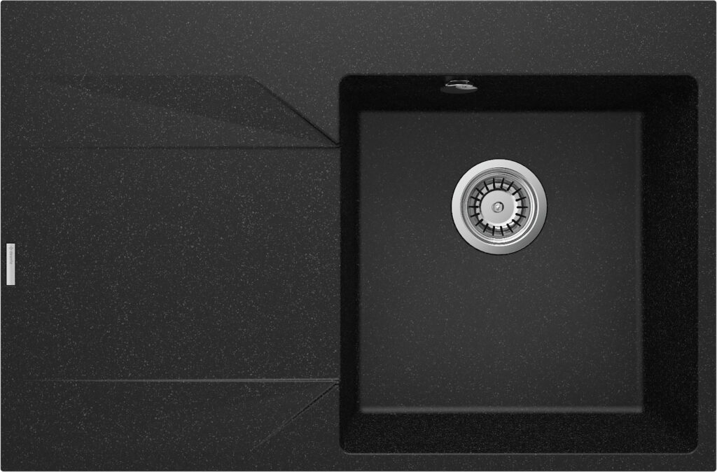 Zlewozmywak granitowy 1-komorowy z ociekaczem – lewy