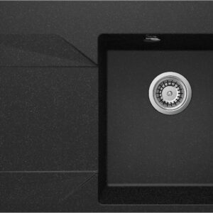 Zlewozmywak granitowy 1-komorowy z ociekaczem – lewy