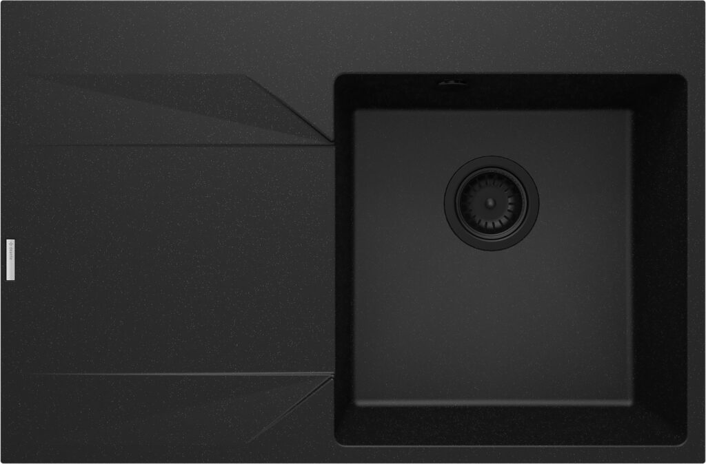 Zlewozmywak granitowy 1-komorowy z ociekaczem – lewy