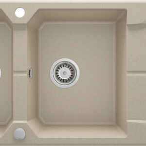 Zlewozmywak granitowy 2-komorowy z ociekaczem