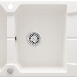 Zlewozmywak granitowy 2-komorowy z ociekaczem