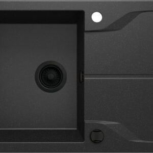 Zlewozmywak granitowy 1-komorowy z ociekaczem – montowany na równi z blatem