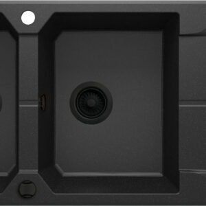 Zlewozmywak granitowy 2-komorowy z ociekaczem