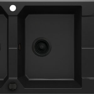 Zlewozmywak granitowy 2-komorowy z ociekaczem