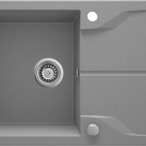 Zlewozmywak granitowy 1-komorowy z ociekaczem – montowany na równi z blatem