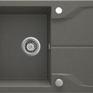 Zlewozmywak granitowy 1-komorowy z ociekaczem – montowany na równi z blatem