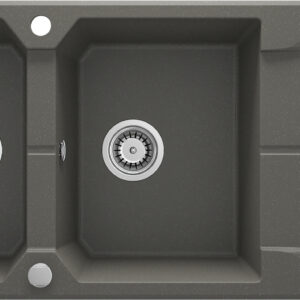 Zlewozmywak granitowy 2-komorowy z ociekaczem