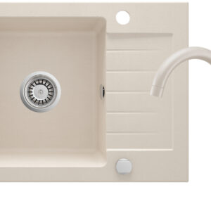 Zlewozmywak granitowy z baterią 1-komorowy z ociekaczem